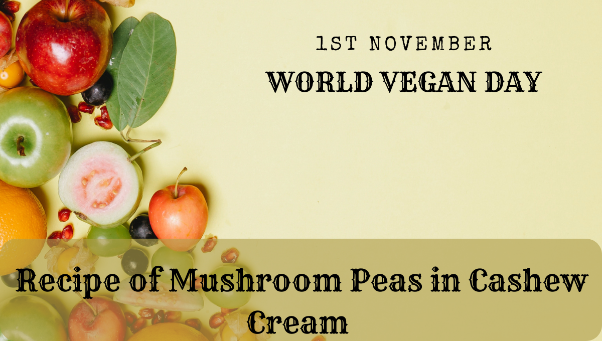 Vegan Mushrooms and Peas in Cashew Cream