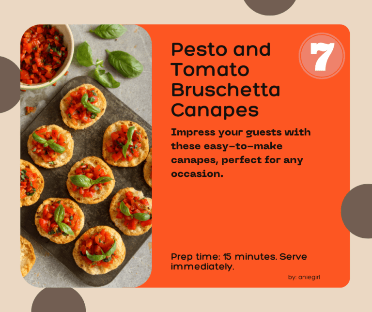 10 Best Quick and Easy Canapes Recipes| Pesto and Tomato Canapes|