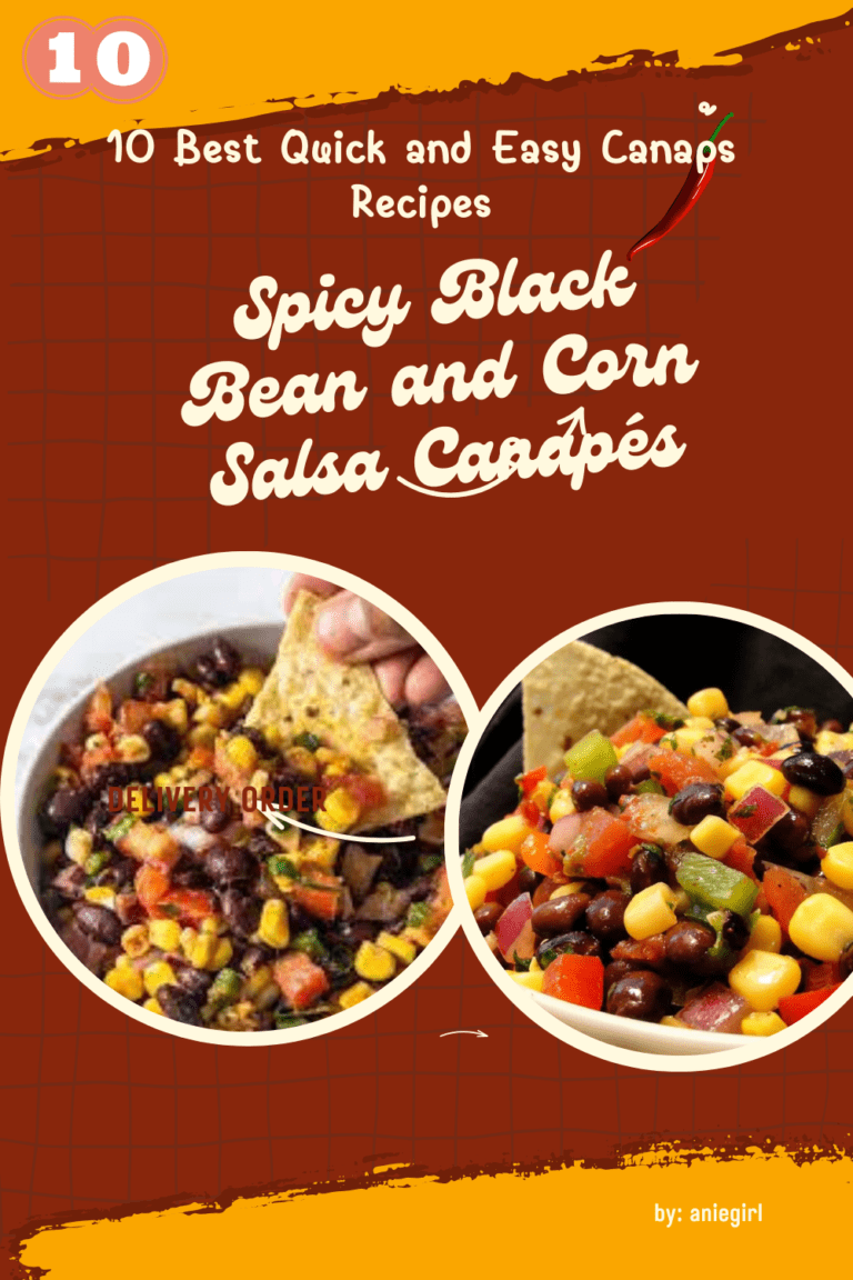 Spicy Black Bean and Corn Salsa Canapés